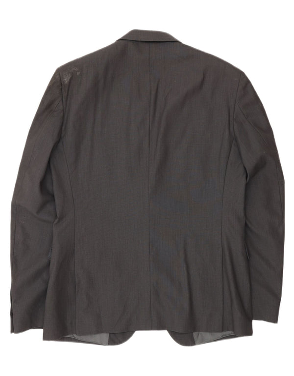 Calvin Klein Herren 2-Knopf-Blazerjacke IT 52 XL graue Wolle