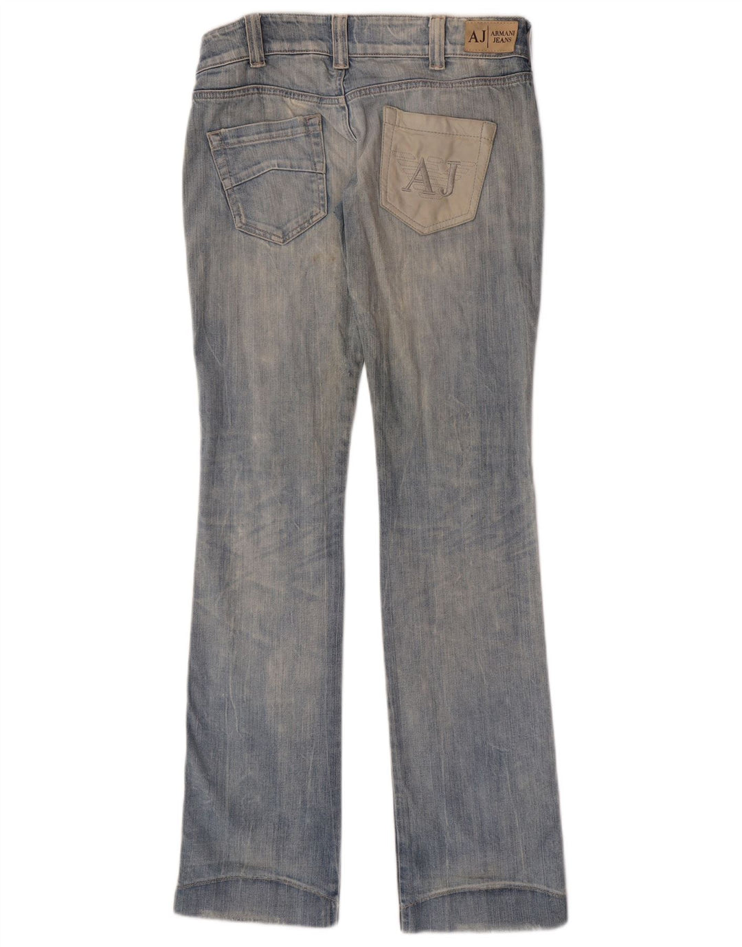 Armani Damen Straight Jeans W26 L34 Blau