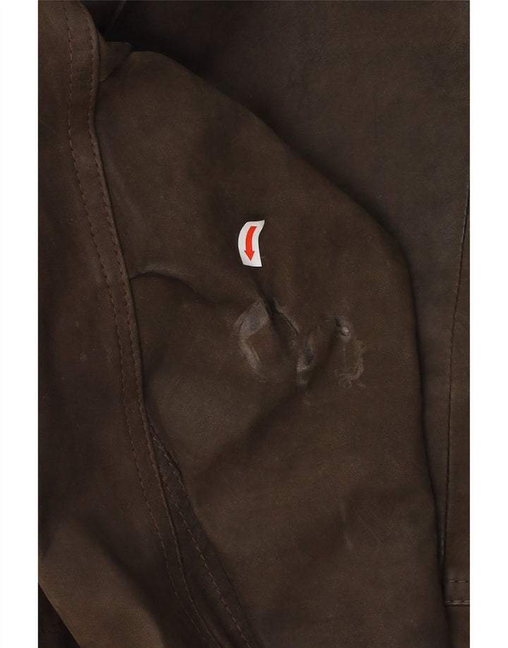 VINTAGE Herren Lederjacke IT 48 Mittelbraun