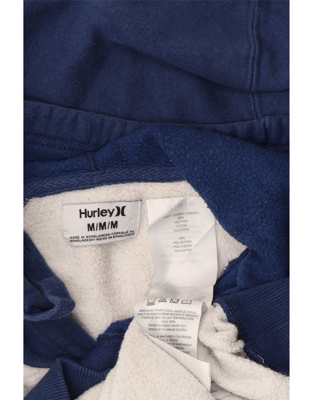 HURLEY Herren-Kapuzenpullover aus mittelgrauer Colourblock-Baumwolle