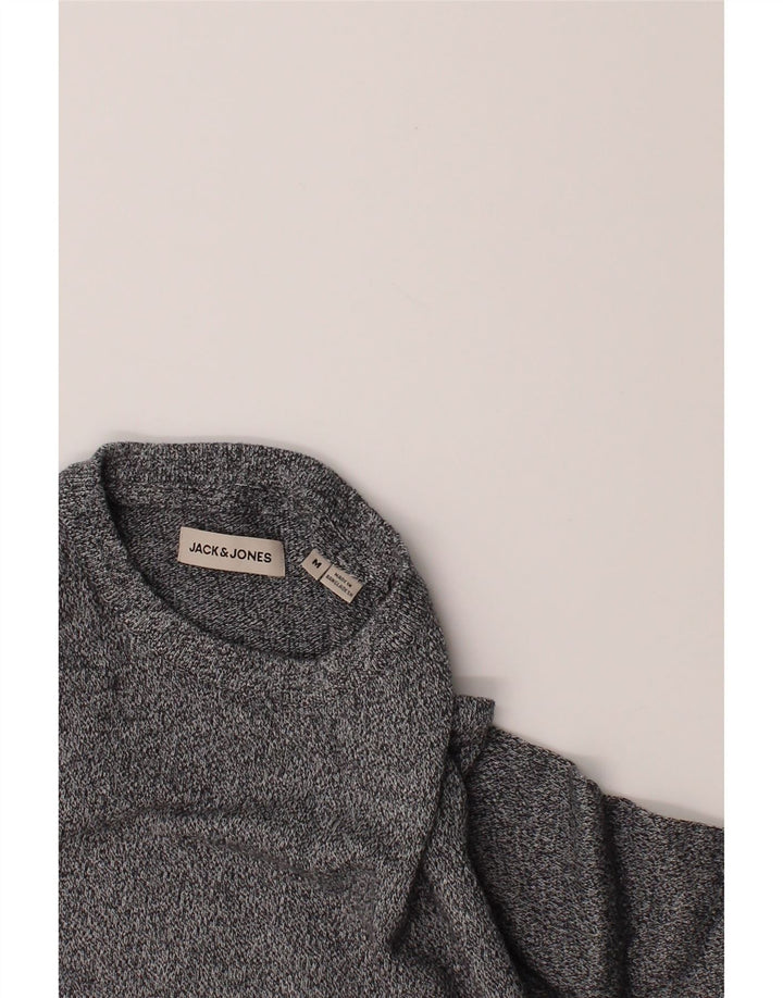 JACK & JONES Mens Crew Neck Jumper Sweater Medium Grey Flecked Vintage Jack & Jones and Second-Hand Jack & Jones from Messina Hembry 
