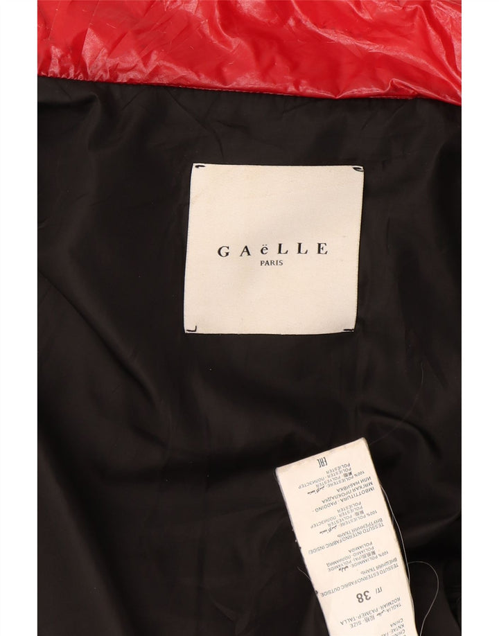 Gaelle Womens Loose Fit Wattierte Jacke IT 38 XS Rot Colourblock Polyester