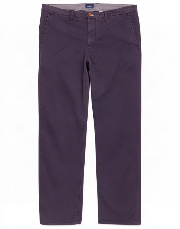 Gant Herren Straight Chino Hose W36 L32 Blaue Baumwolle