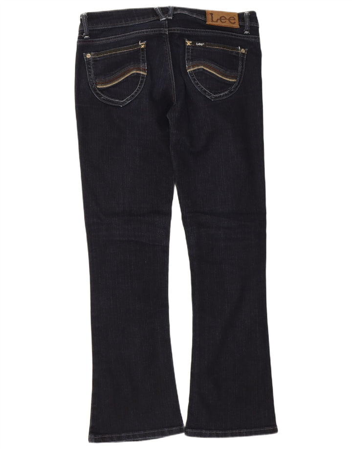 Lee Damen Bootcut-Jeans W30 L30 Marineblaue Baumwolle