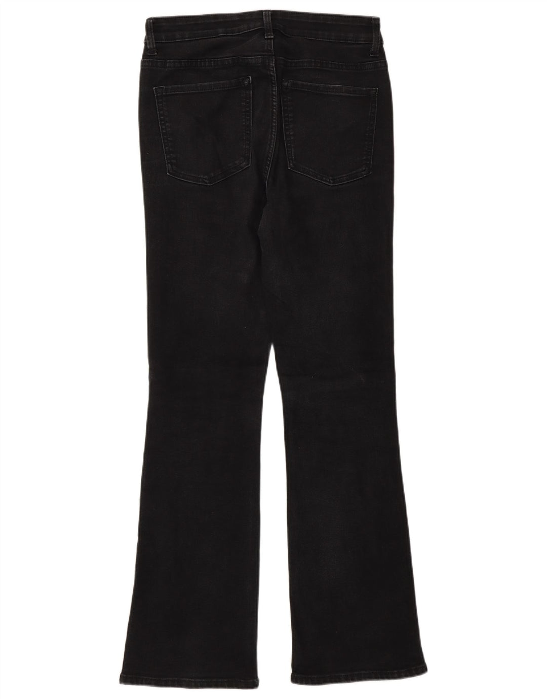 Marks & Spencer Damen Schlagjeans UK 10 Small W26 L30 Graue Baumwolle