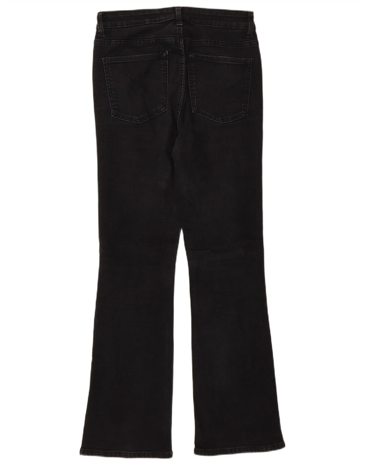 Marks & Spencer Damen Schlagjeans UK 10 Small W26 L30 Graue Baumwolle