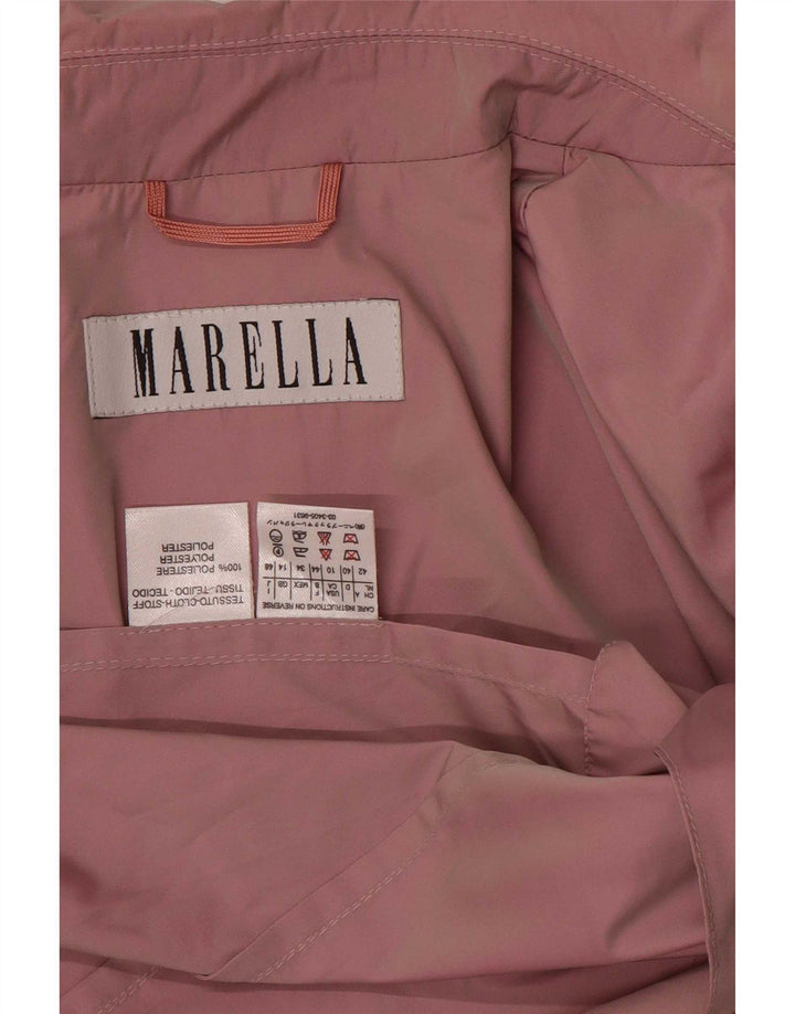 Marella Damen Utility-Jacke UK 14 Large Rosa Polyester