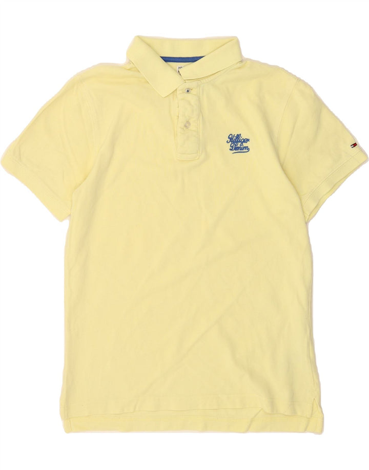TOMMY HILFIGER Mens Polo Shirt Medium Yellow Cotton Vintage Tommy Hilfiger and Second-Hand Tommy Hilfiger from Messina Hembry 