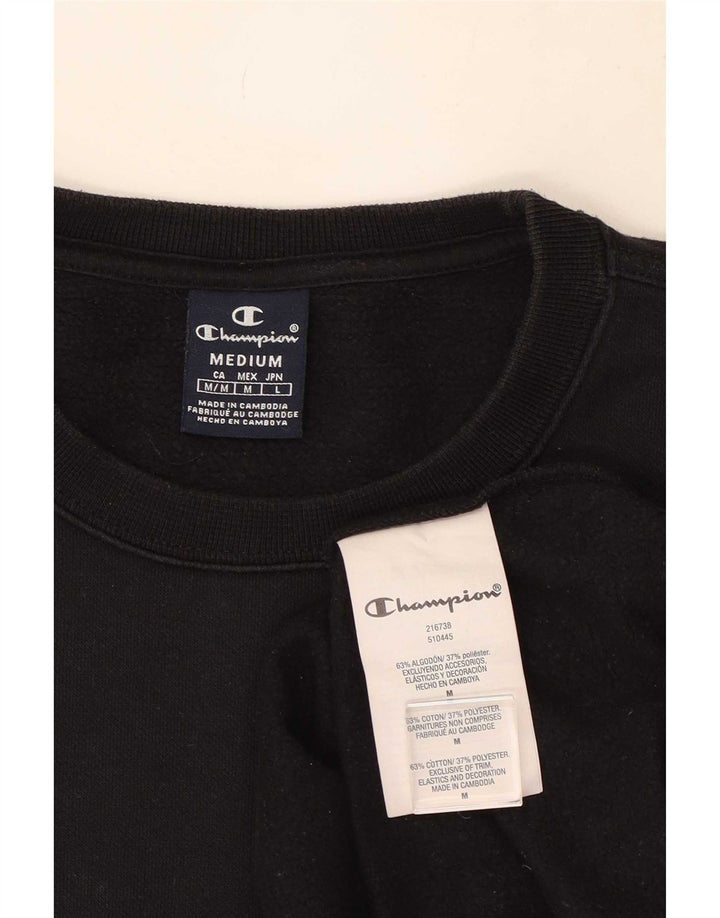 Champion Herren-Sweatshirt-Pullover aus mittelschwarzer Baumwolle