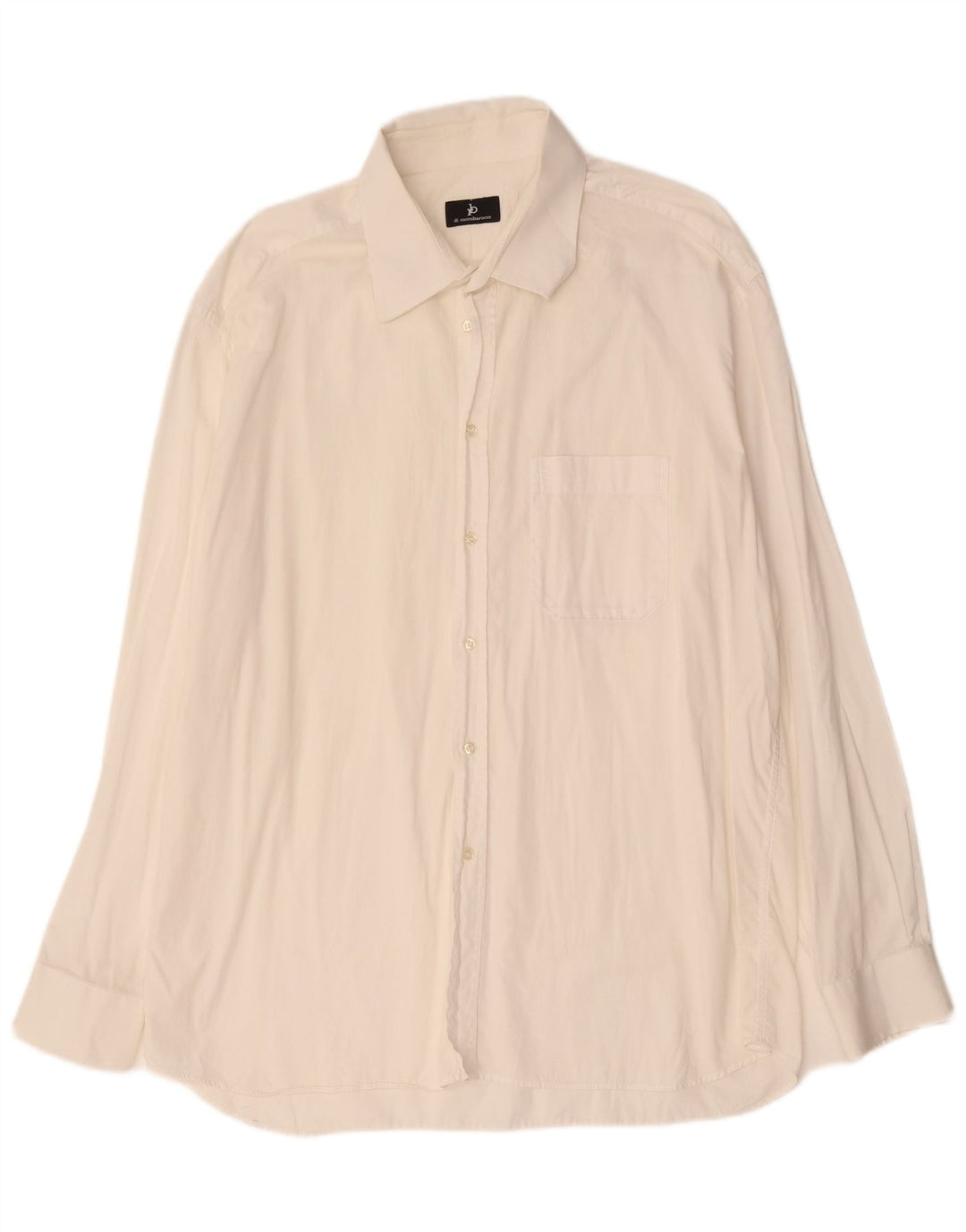 Roccobarocco Herrenhemd Größe 18 1/2 46 2XL Weiß