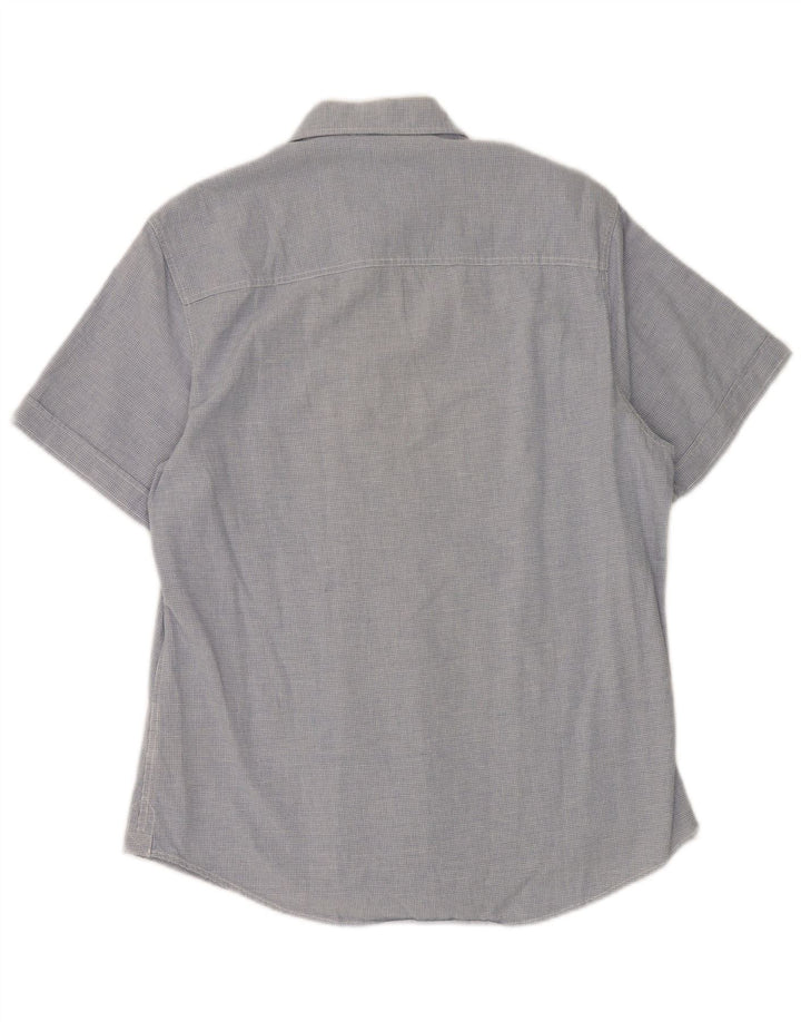 NORTH SAILS Mens Short Sleeve Shirt Large Blue Check