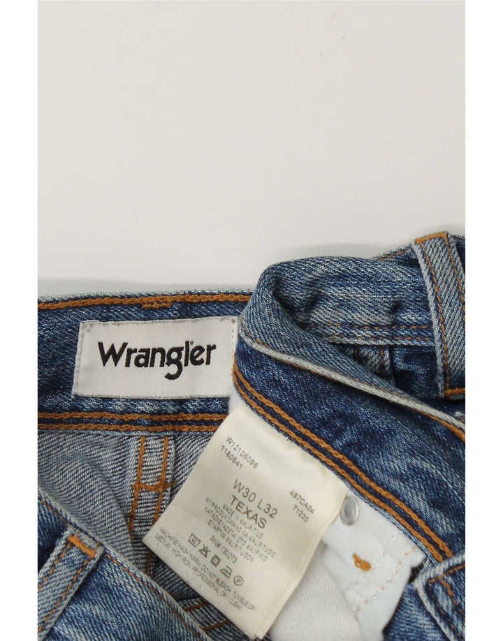 Wrangler Herren Texas Straight Jeans W30 L28 Blaue Baumwolle