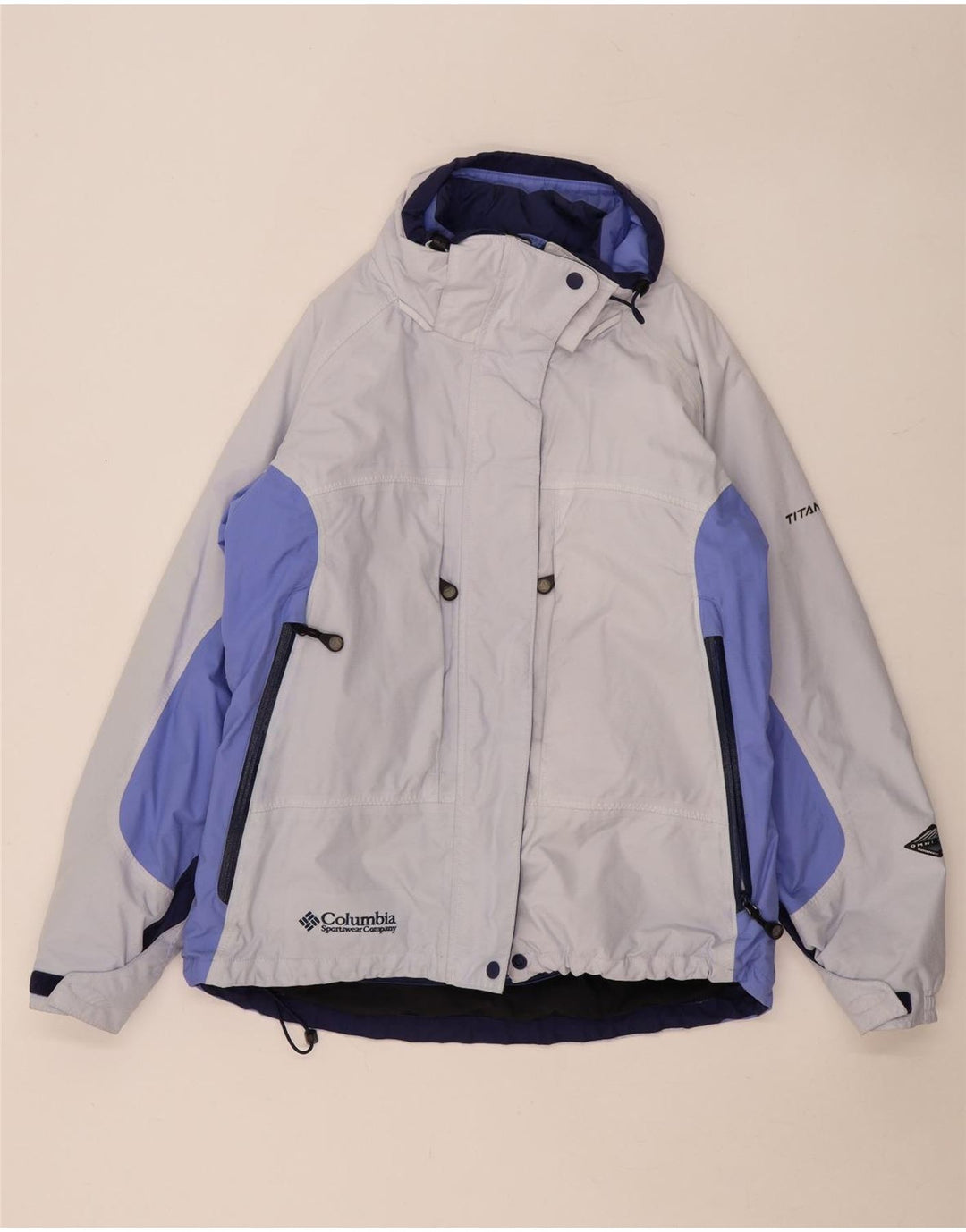Columbia Womens Titanium Übergroße Skijacke UK 16 Large Grau Farbblock