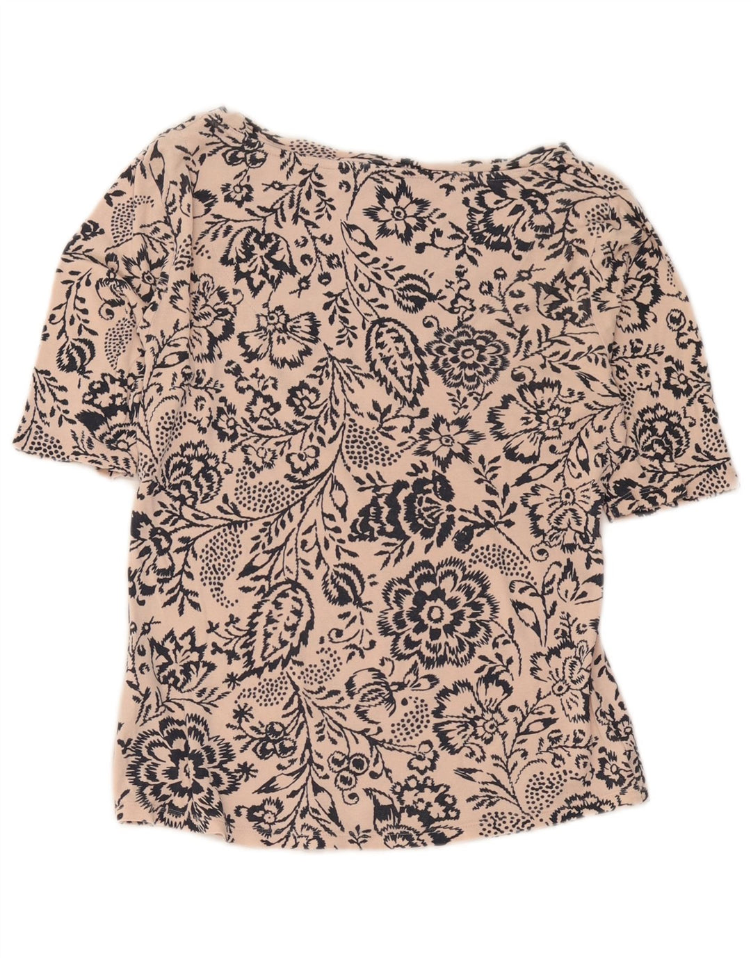 Marks & Spencer Damen-Blusenoberteil mit 1/2-Ärmeln, UK-Gr. 12, Mittelrosa mit Blumenmuster