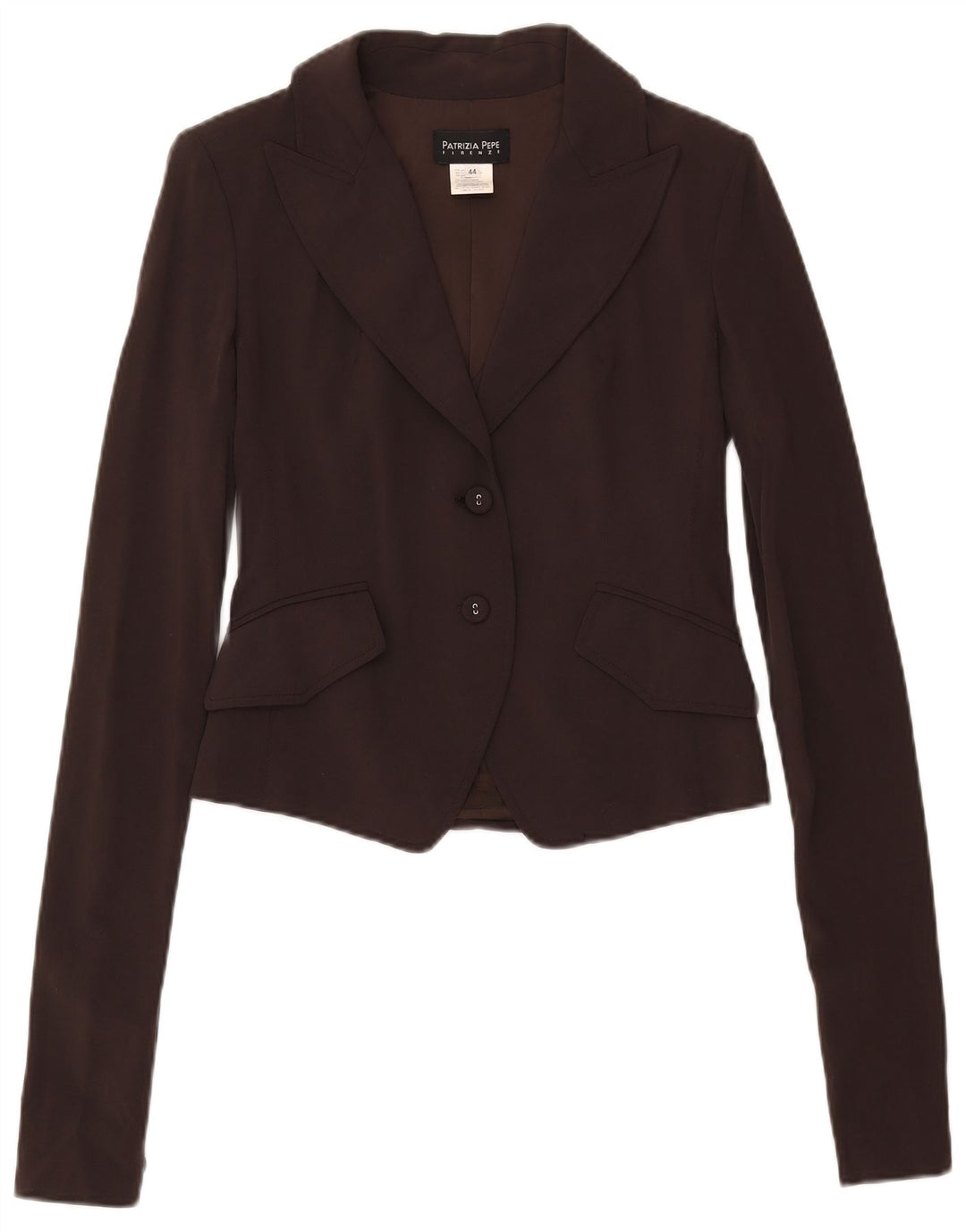 Patrizia Pepe Damen 2-Knopf-Blazerjacke IT 44 Mittelbraune Wolle