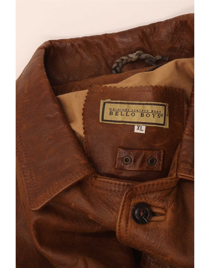 Bello Boys Herren Lederjacke UK 42 XL Braun