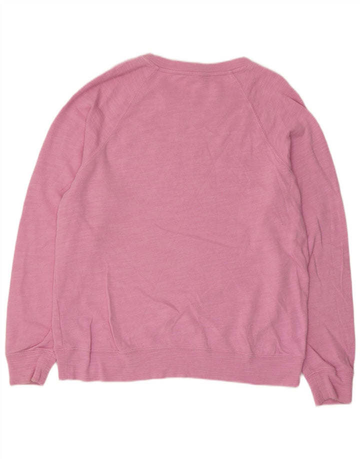 Marks & Spencer Grafik-Sweatshirtpullover für Damen, UK 12, mittelrosa gefleckt