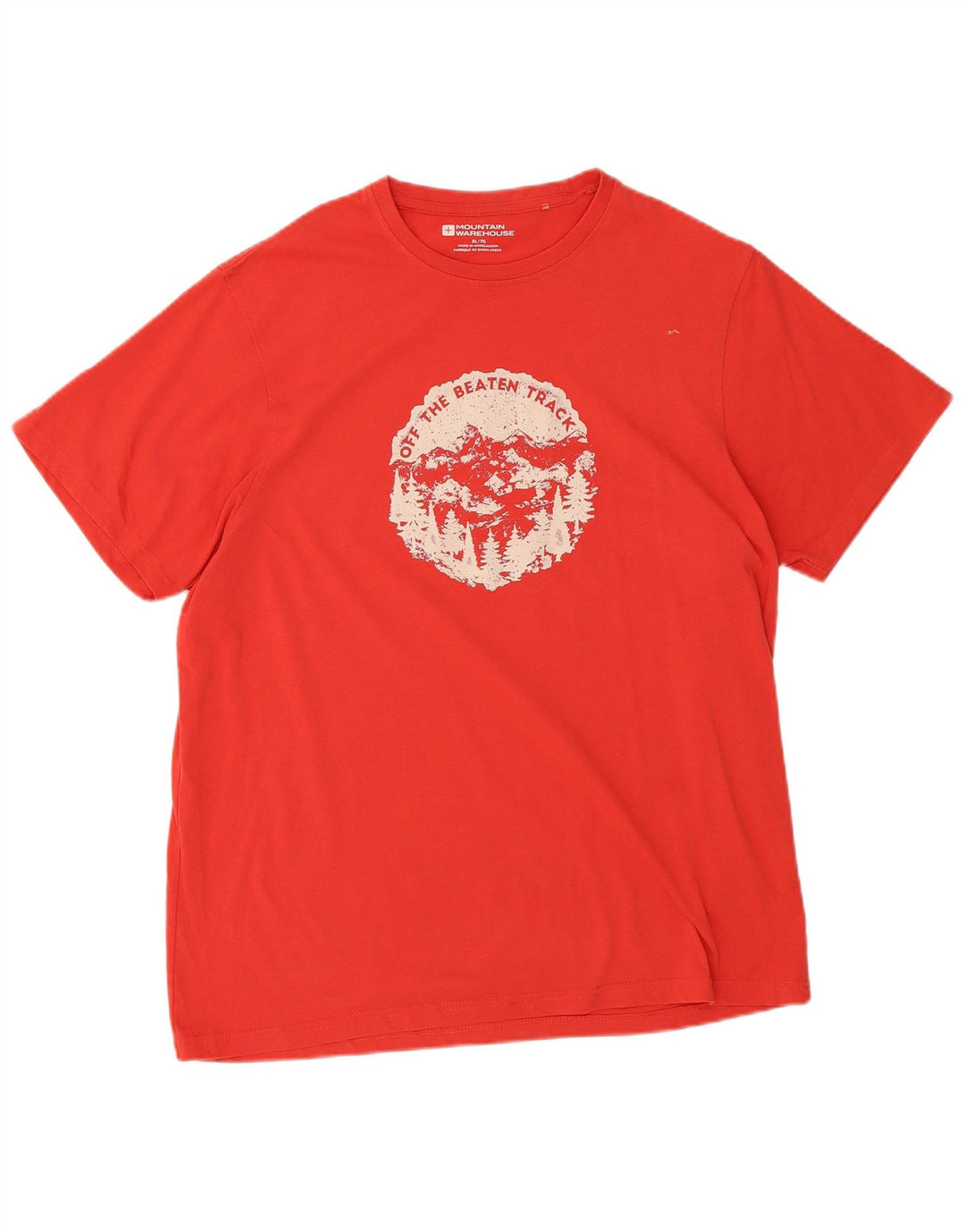 Mountain Warehouse Herren-T-Shirt mit Grafik, XL, rote Baumwolle