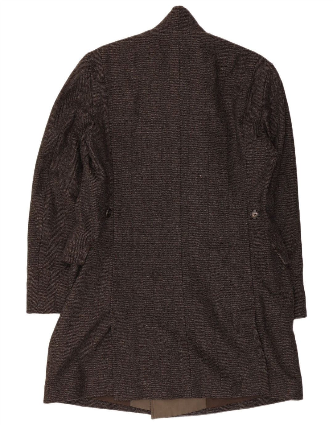 Hugo Boss Herren-Zweireihermantel, EU 50, großes graues Fischgrätenmuster