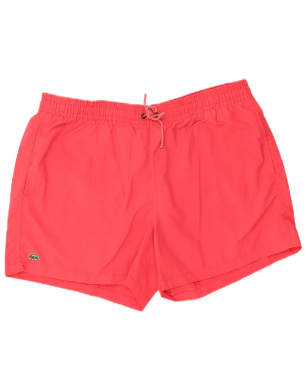Lacoste Herren Badeshorts Größe 8 3XL Rot Polyamid