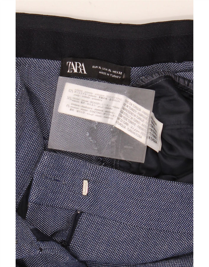 Marks & Spencer Damen Slim Anzughose XL W32 L28 Blau Polyester