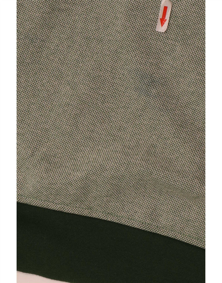 Orvis Herren-Sweatshirt mit Reißverschluss am Hals, groß, aus grüner Baumwolle