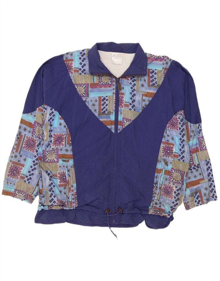 Alex Athletics Herren-Trainingsanzug-Top-Jacke, groß, marineblau, geometrisch