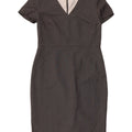 Marks & Spencer Damen Etuikleid UK 12 Mittelgraues Polyester