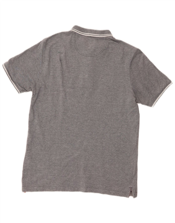 Dack's Herren-Poloshirt aus mittelgrauer Baumwolle
