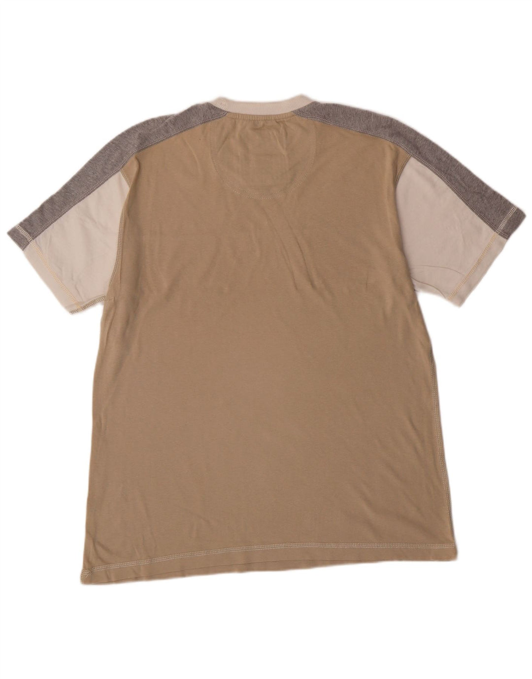 Champion Herren-T-Shirt mit Grafik, groß, Beige, Farbblock
