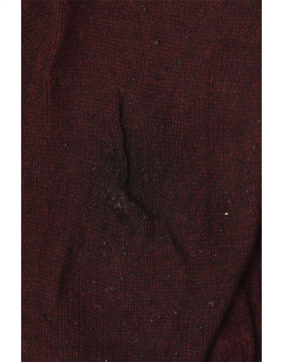 Marks & Spencer Herren-Pullover mit Reißverschluss am Hals, groß, burgunderrote Lammwolle