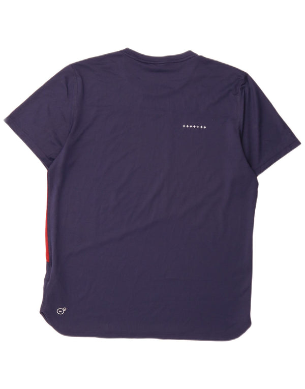 Puma Herren T-Shirt Top Large Marineblau Colourblock Polyester