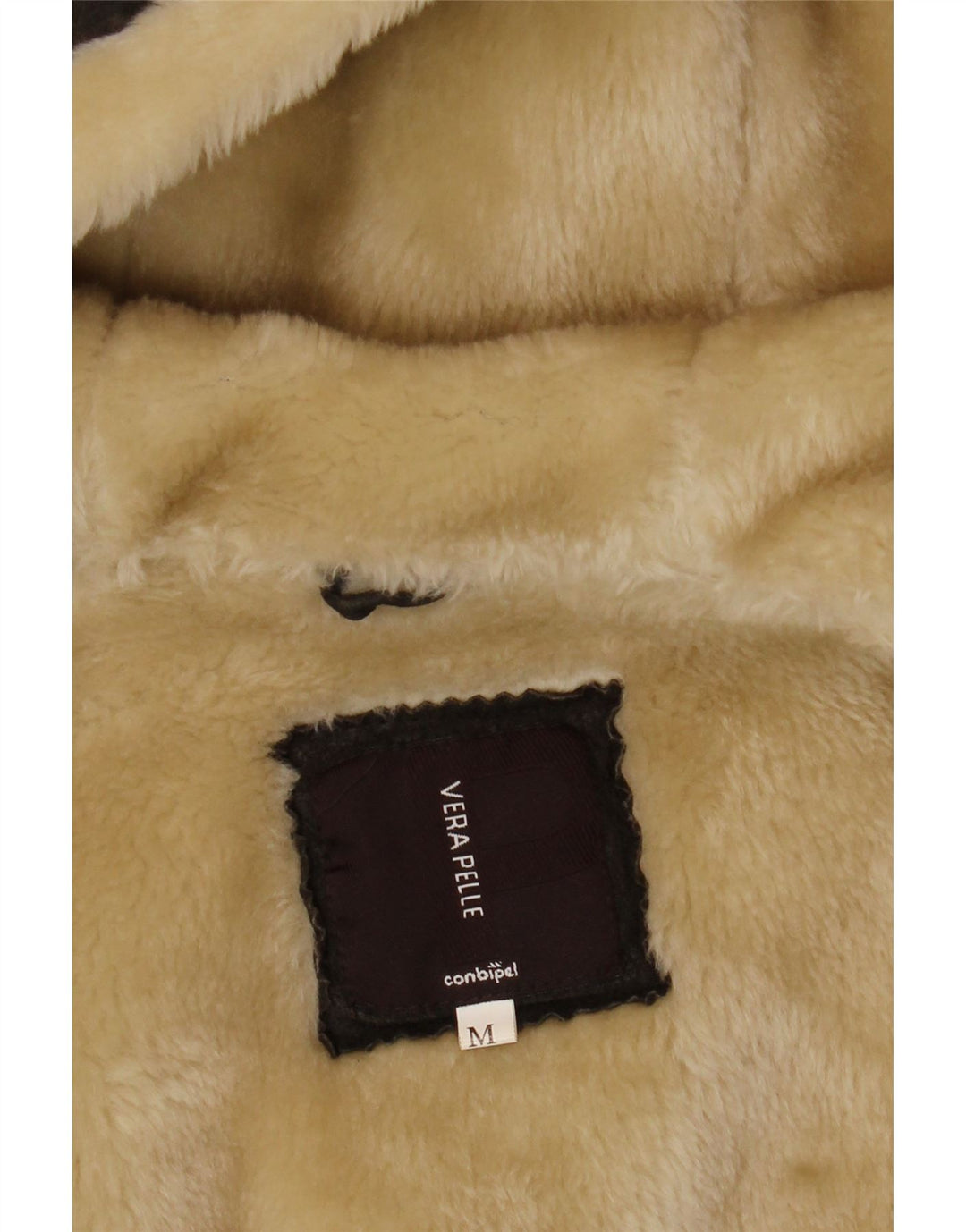 Conbipel Damen Lammfelljacke mit Kapuze, UK 14, mittelgraues Leder