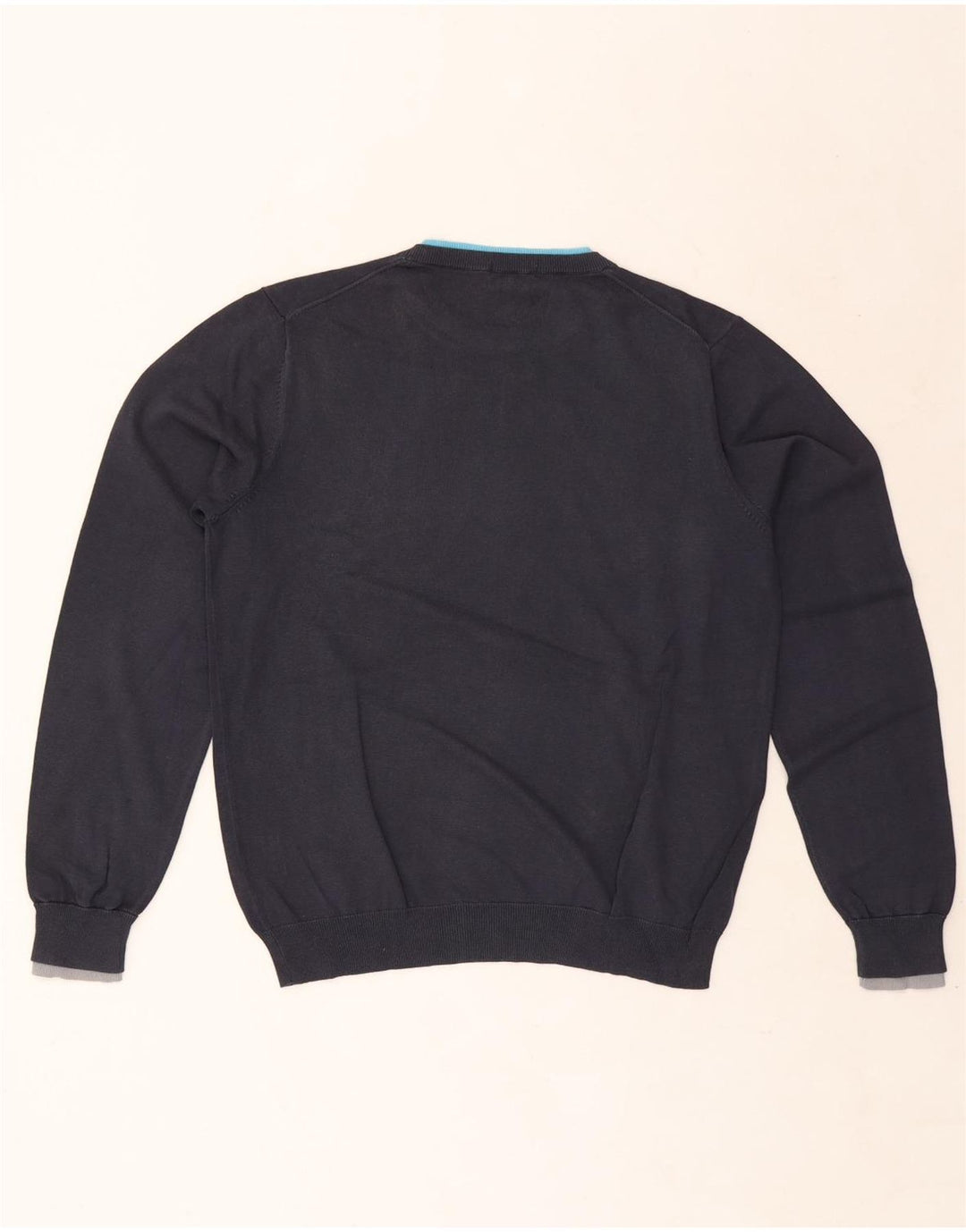 Sun68 Herren-Pullover mit Rundhalsausschnitt, Größe S, marineblaue Baumwolle