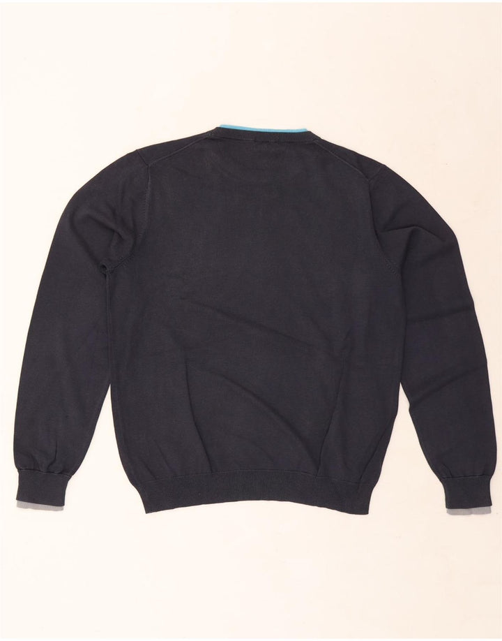 Sun68 Herren-Pullover mit Rundhalsausschnitt, Größe S, marineblaue Baumwolle