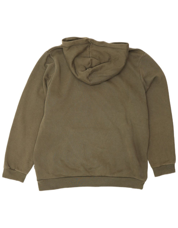 Puma Herren-Kapuzenpullover mit Grafik, groß, Khaki, Baumwolle