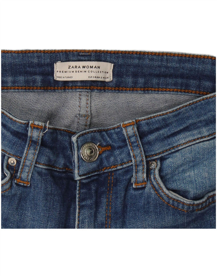 Zara Damen Schlagjeans EU 34 2XS W24 L31 Blau