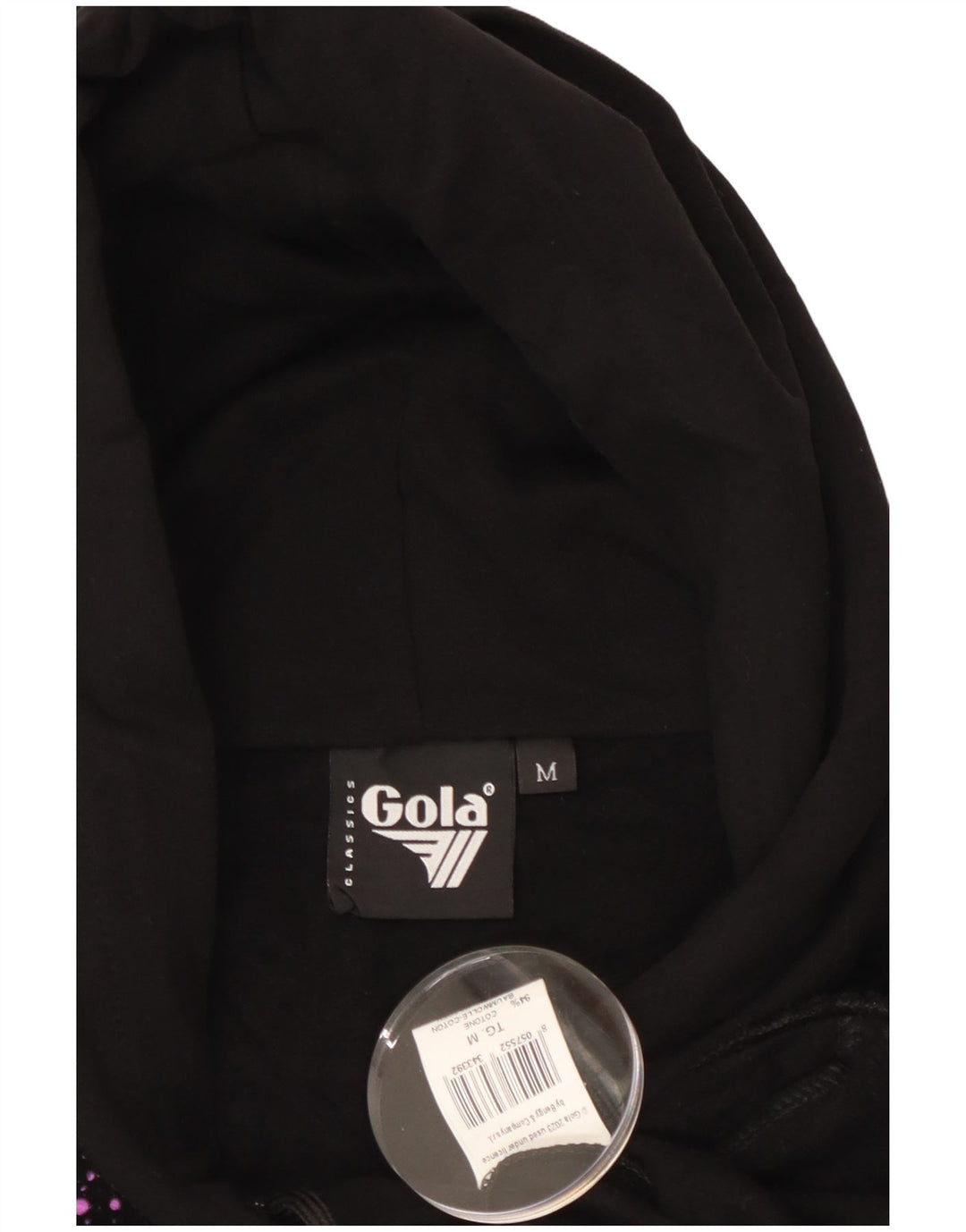 Gola Womens Graphic Oversized Hoodie Pullover UK 14 Medium Black Tie Dye