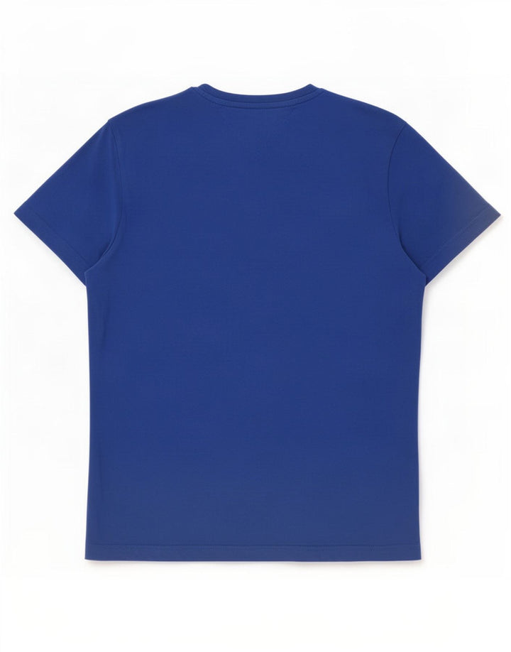 Tommy Hilfiger Herren-T-Shirt mit Grafik, mittelblaue Baumwolle