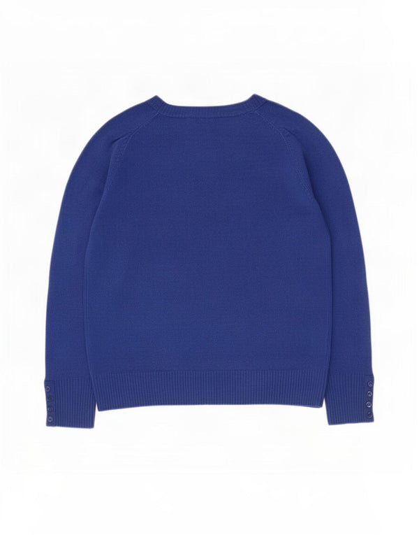 Marks & Spencer Damen-Pullover mit U-Boot-Ausschnitt, UK 12, Mittelblau, Acryl