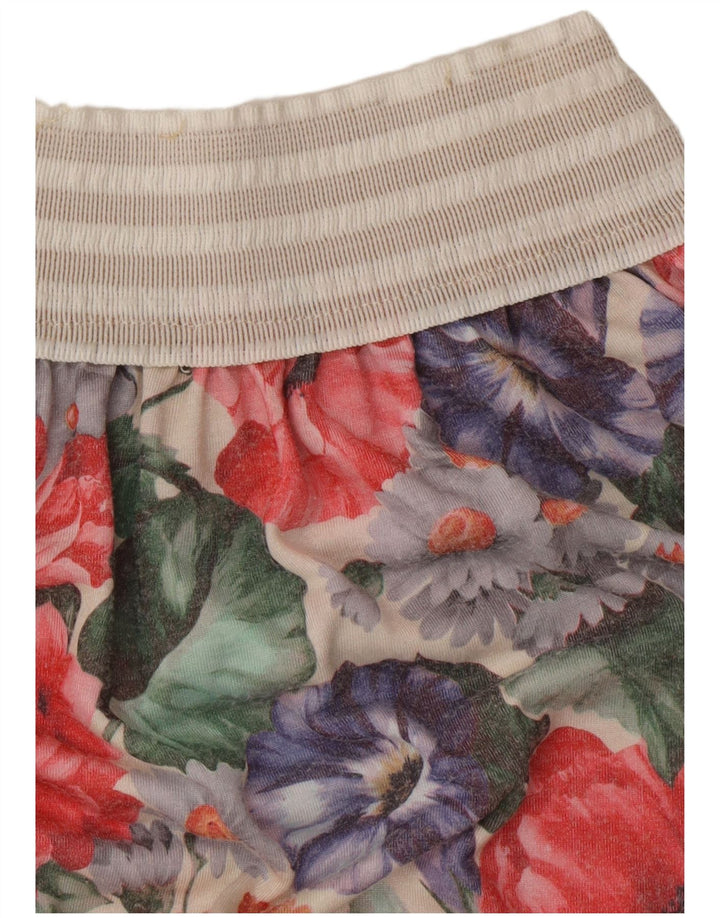 Vintage Damen A-Linie Rock W26 Kleines mehrfarbiges Blumenmuster