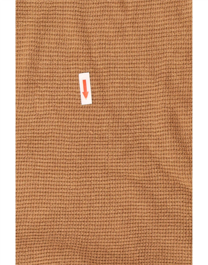 Michael Kors Damen-Pullover mit U-Boot-Ausschnitt, Gr. 14, Mittelbeige