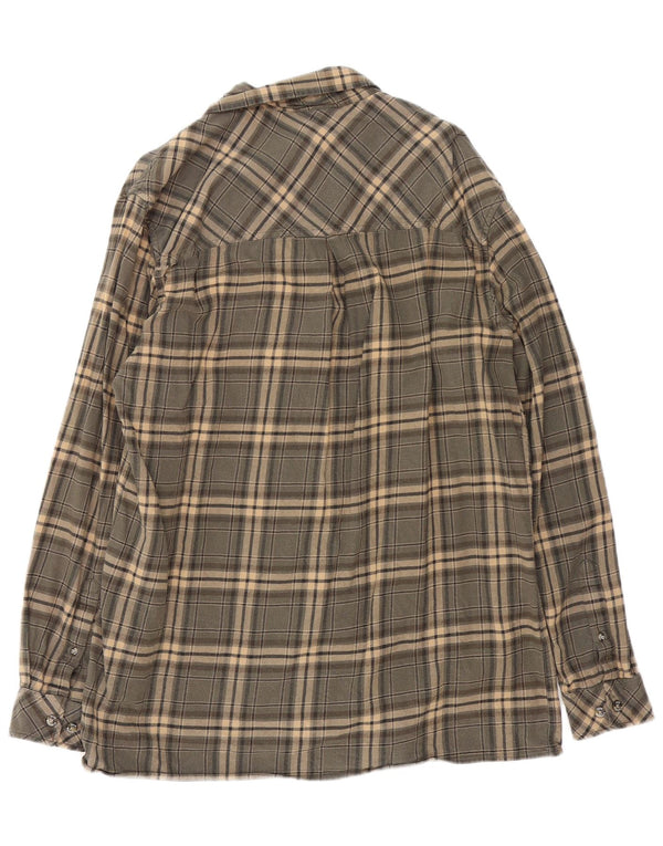 Jack Wolfskin Herren Flanellhemd XL grau kariert Baumwolle