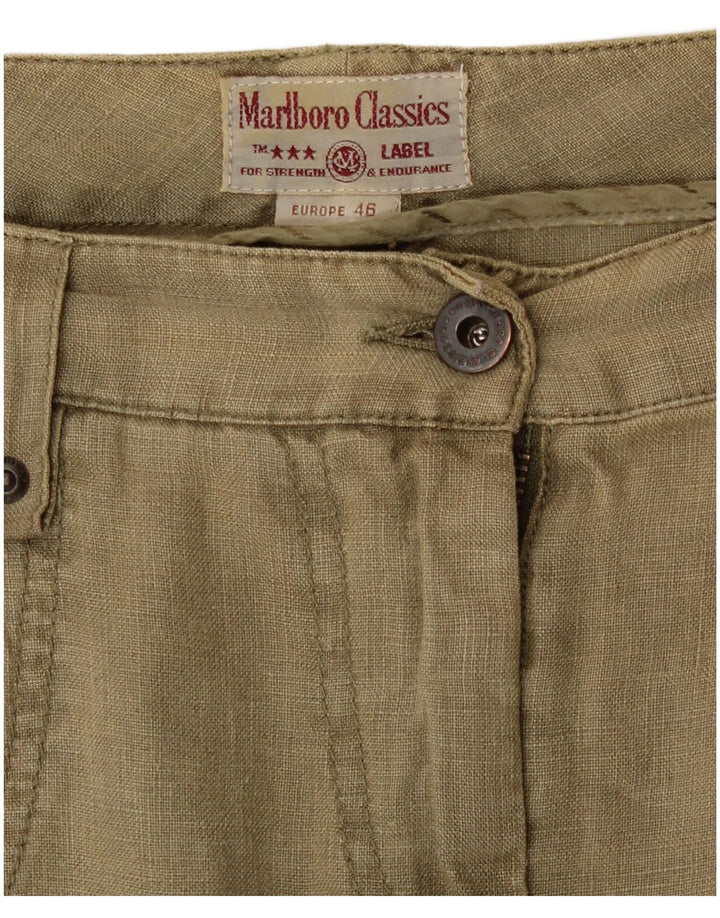 Marlboro Classics Damen Asymmetrischer Rock EU 46 XL W34 Khaki