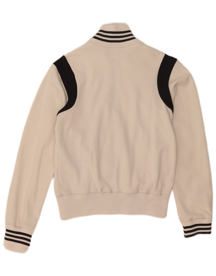 Adidas Damen-Trainingsanzugoberteil mit Grafik, UK 10, Größe S, Weiß, Farbblock