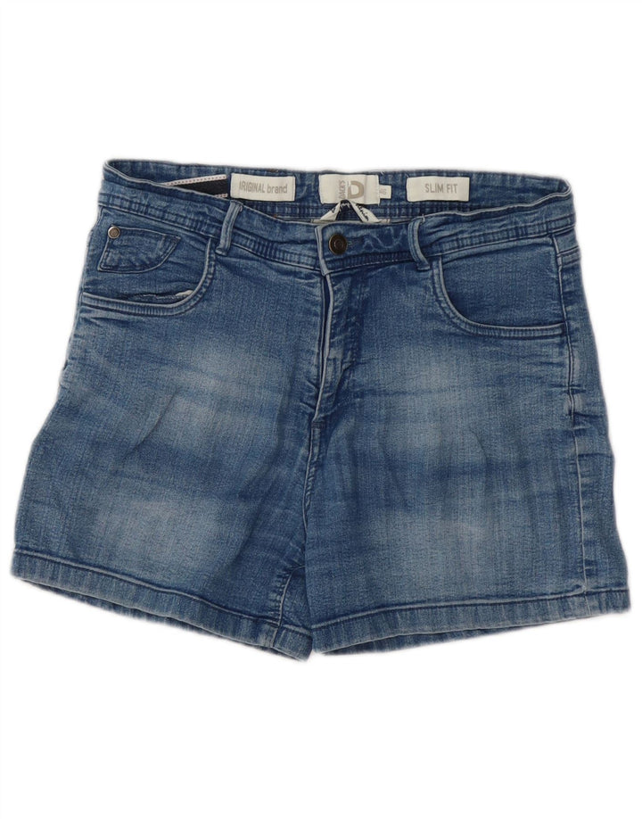 Dack's Slim Fit Denim-Shorts für Damen IT 46 Large W30 Blaue Baumwolle