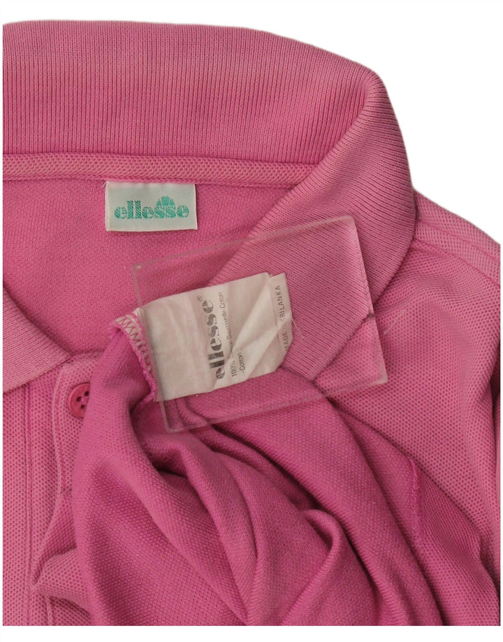 Ellesse Herren-Poloshirt, große rosa Baumwolle