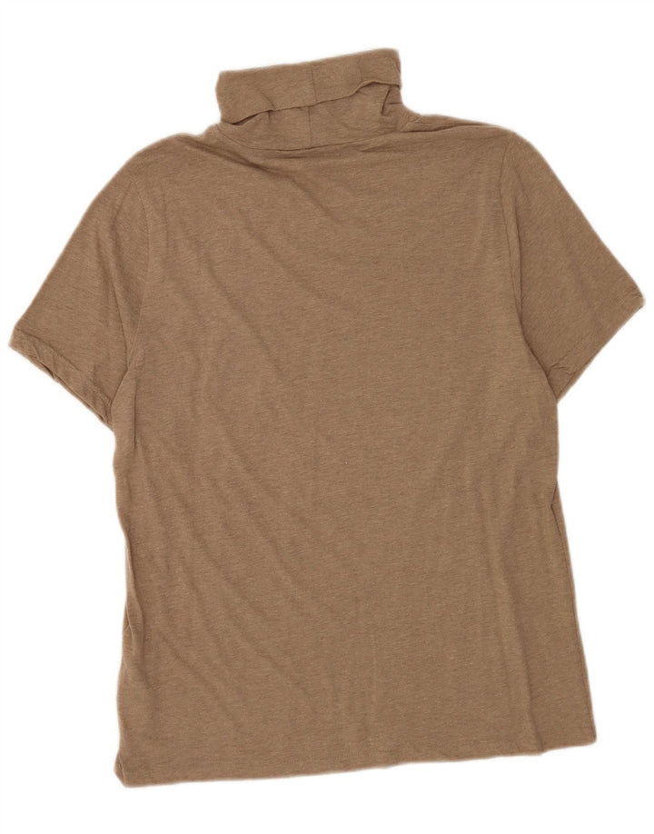 J. Crew Rollkragen-Blusenoberteil für Damen, UK 14, Größe L, Braun, Baumwolle