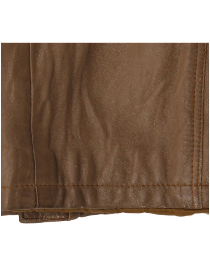 Vintage Damen Lederjacke UK 14 Mittelbraun