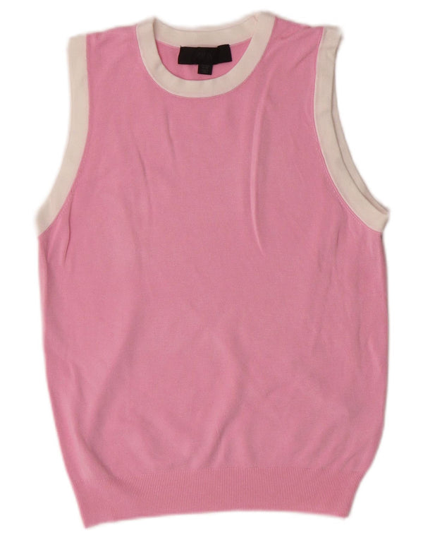 Zara Damen Crop Vest Tank Top UK 10 Small Pink